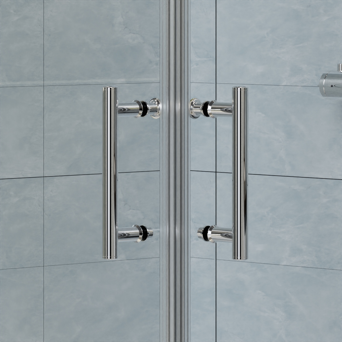 Corner Entry Shower Enclosure Walk in Cubicle Sliding Door 6mm Glass Screen - Picture 15 of 23