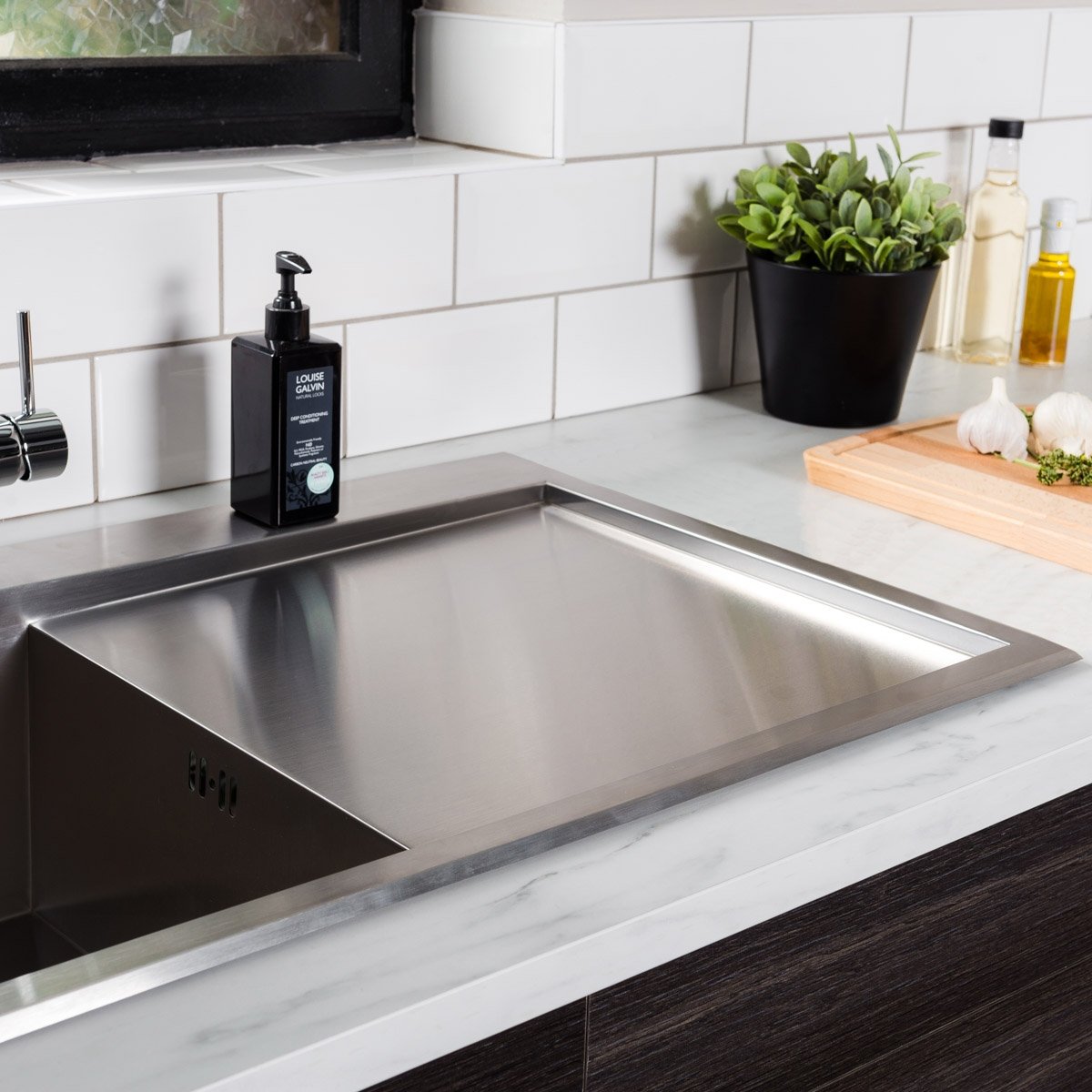 VCCUCINE Aufsatz-Küchenspüle – Schwarz, Edelstahl, 71.1 X 45.7 Cm, Mit Abfluss