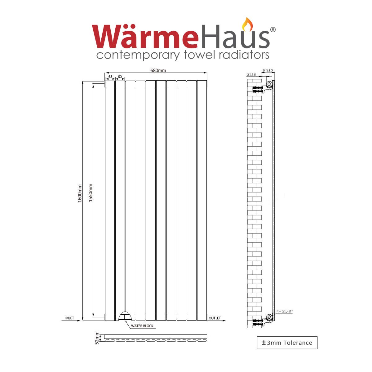 Designer Grey Flat Oval Panel Horizontal Vertical Radiator ...