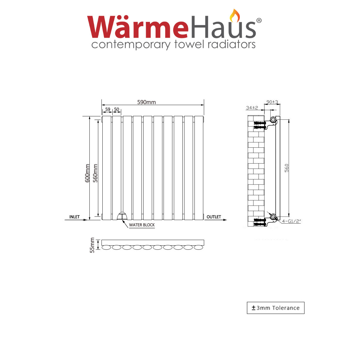 Designer Grey Flat Oval Panel Horizontal Vertical Radiator ...