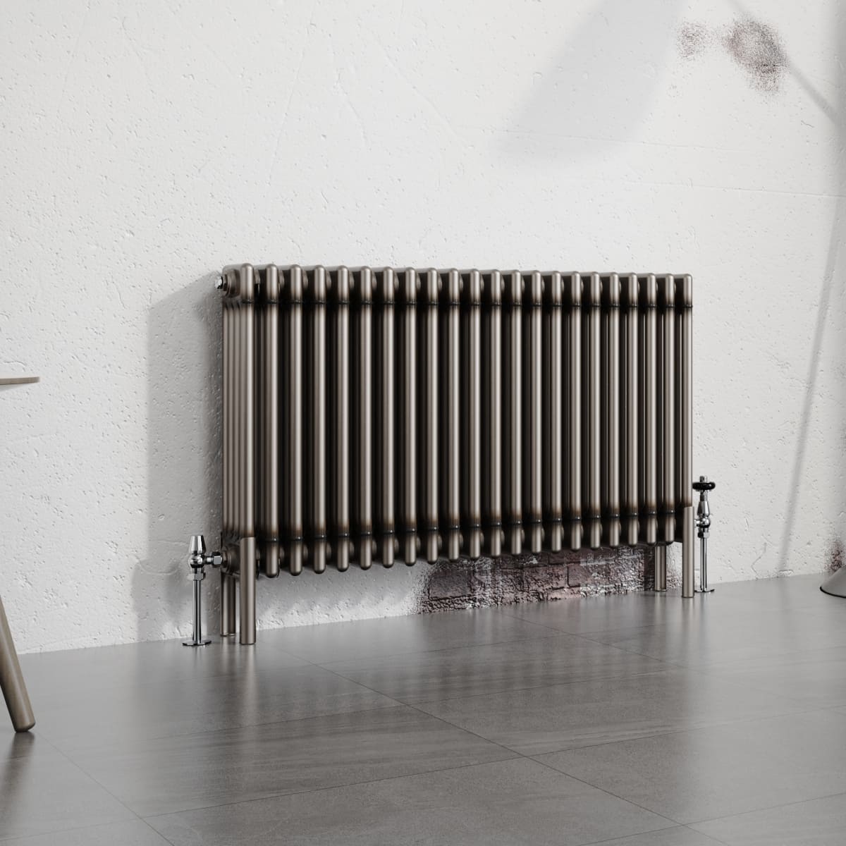 Traditional 2 3 4 Column Raw Metal Radiator Horizontal Vertical Cast Iron Style