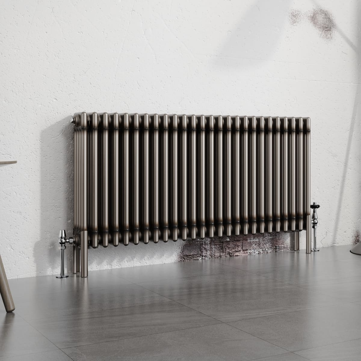 Traditional 2 3 4 Column Raw Metal Radiator Horizontal Vertical Cast Iron Style