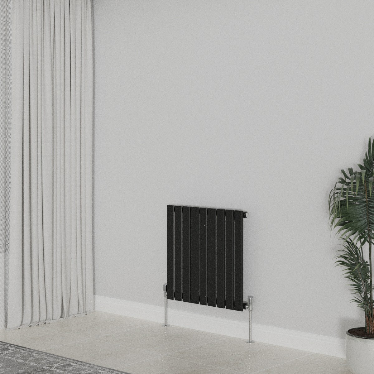 Designer Radiator Flat Panel Oval Column Central Heating Towel Rail ...