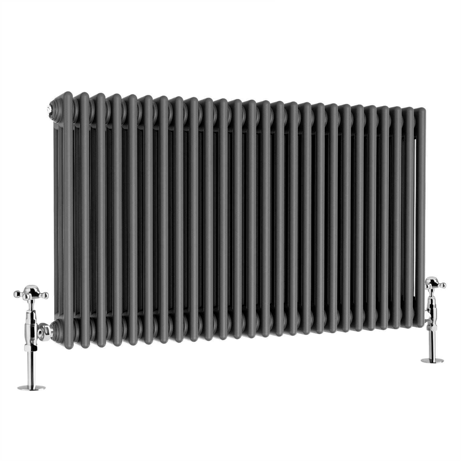 Traditional Radiators Double Triple Horizontal Anthracite Grey Cast ...