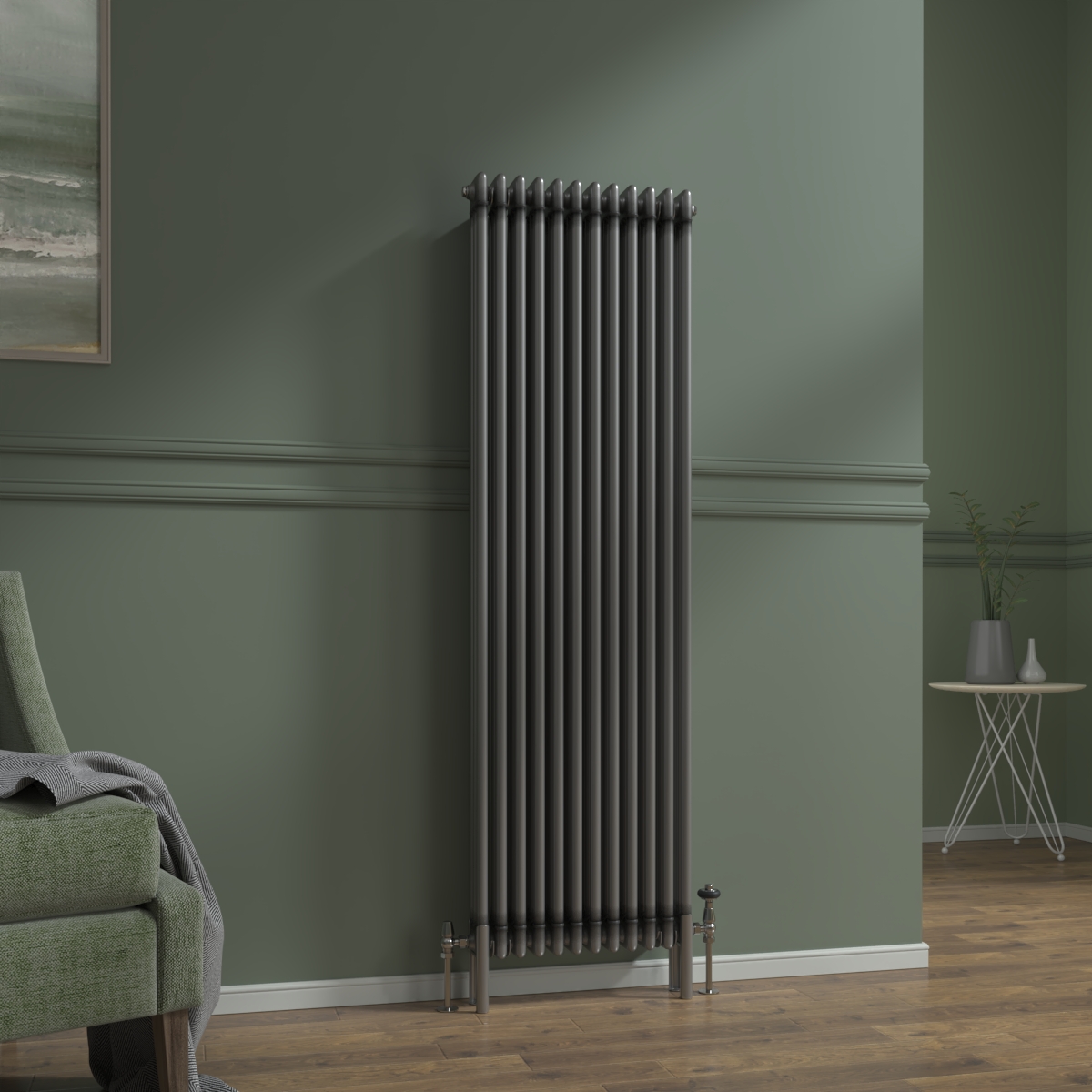 Traditional Cast Iron Style Raw Metal Radiator Horizontal Vertical 2 3 Column
