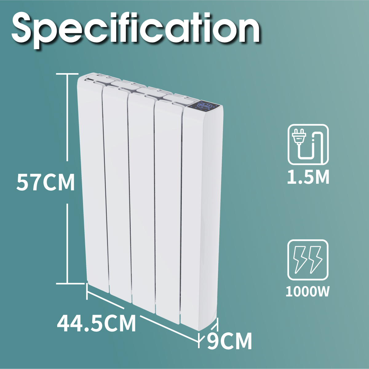 Ceramic Electric Radiator Heating 700W-2000W With Wifi Control | eBay UK