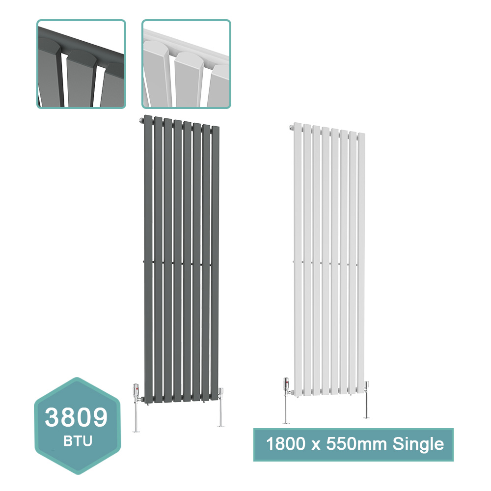 Rectangular Passive Radiators Vertical Horizontal Rectangle Flat Panel Heating Radiators White Matt ...