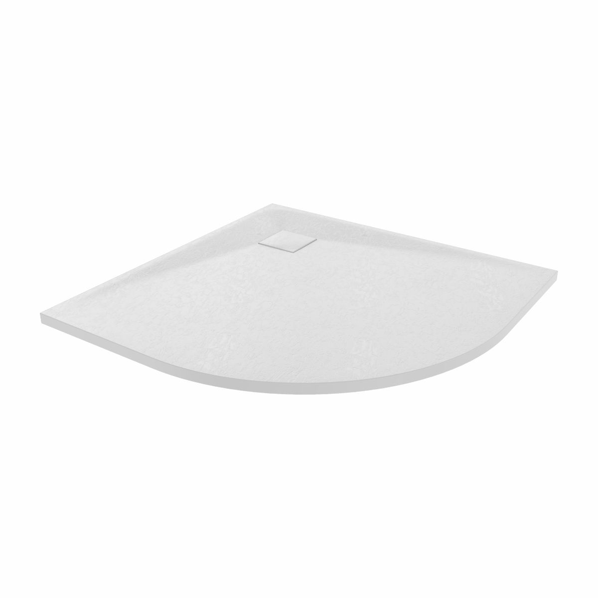 SMC White Shower Tray for Shower Enclosure Slate Stone Effect with Waste