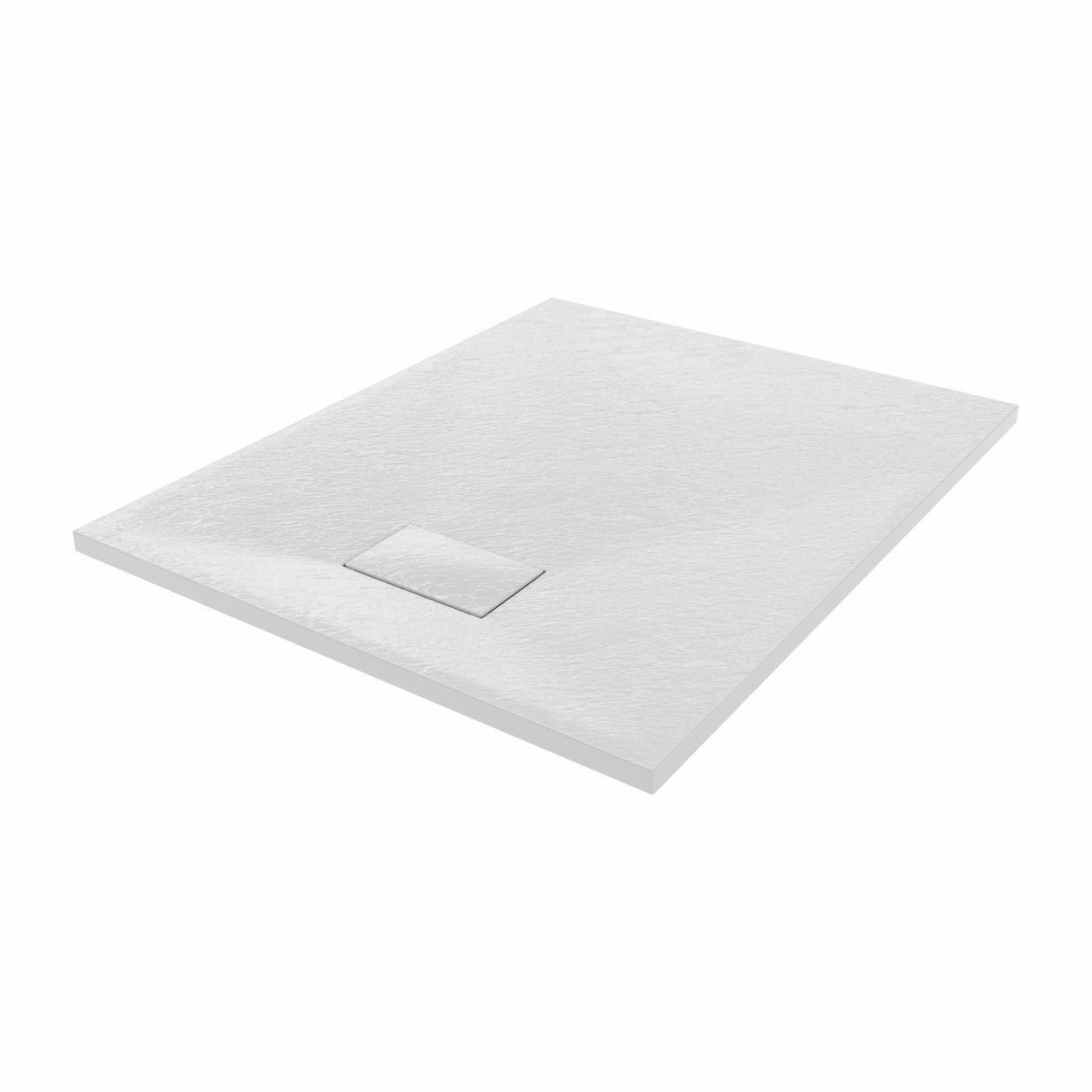 SMC White Shower Tray for Shower Enclosure Slate Stone Effect with Waste
