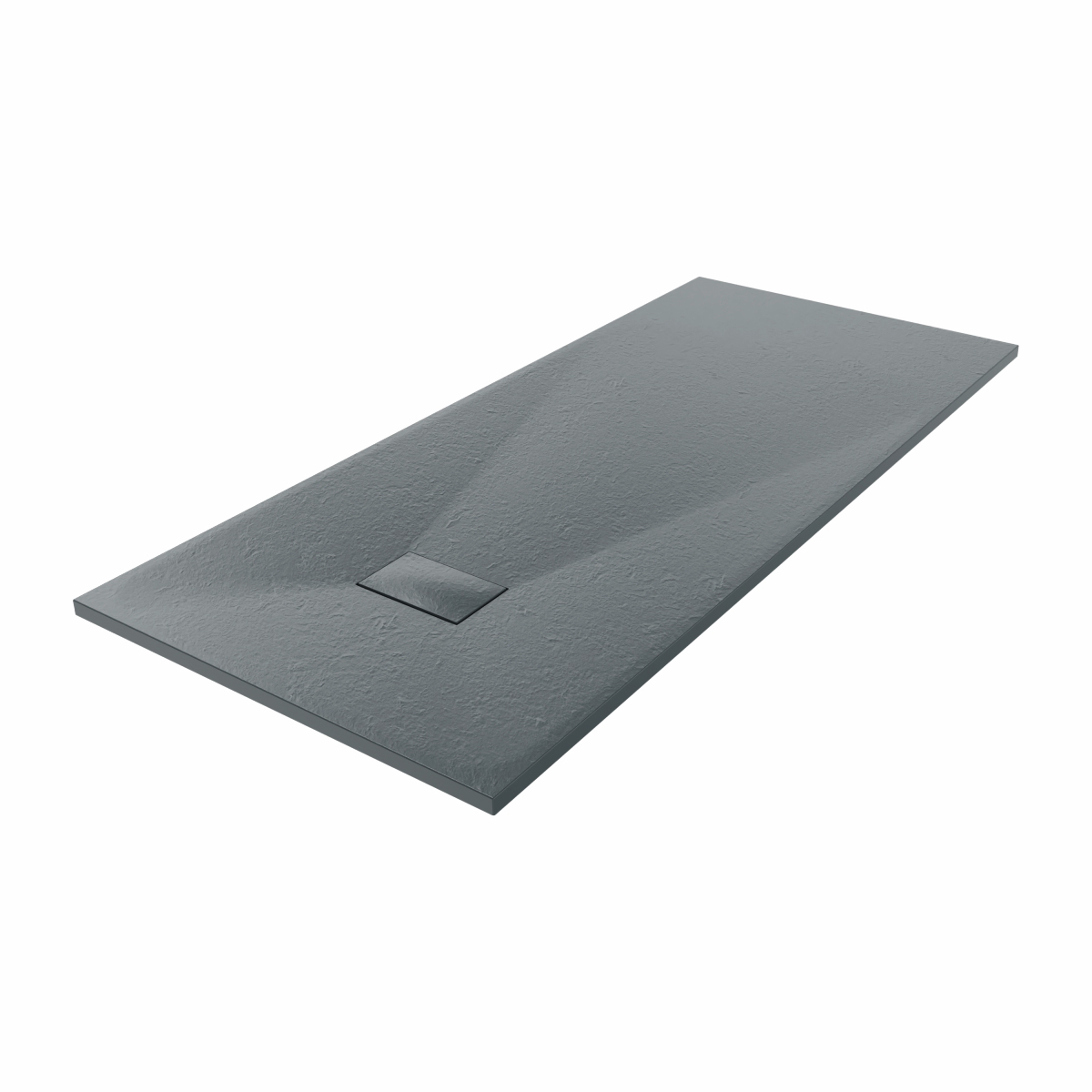 SMC Anthracite Shower Tray for Shower Enclosure Slate Stone Effect with Waste