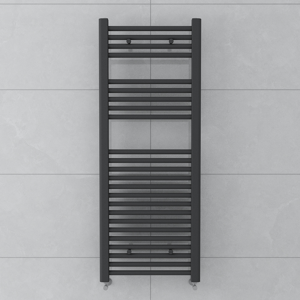Anthracite Vertical Column Designer Round Tube Heating Radiators Towel Rail