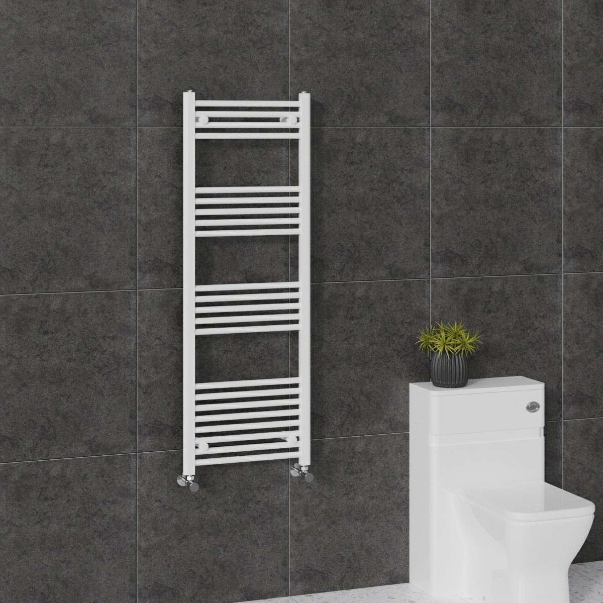 White Designer Radiator Flat Panel Oval Column Central Heating Towel Rail RAD
