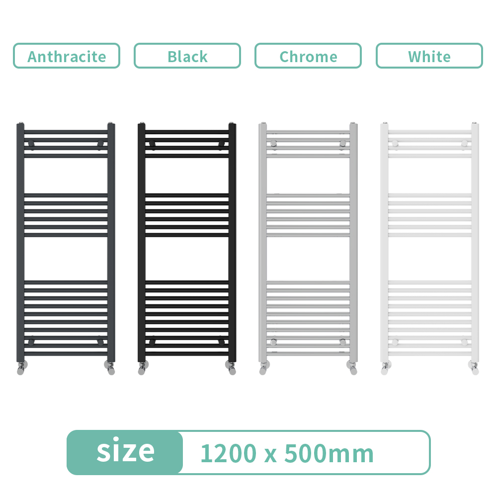Straight Modern Heated Towel Rail Radiator Bathroom Ladder Warmer ALL Colour