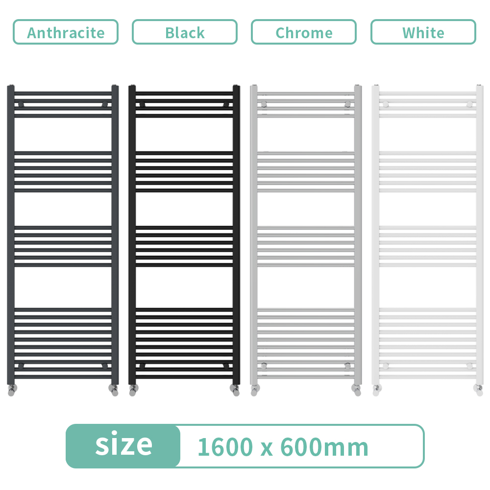 Straight Modern Heated Towel Rail Radiator Bathroom Ladder Warmer ALL Colour