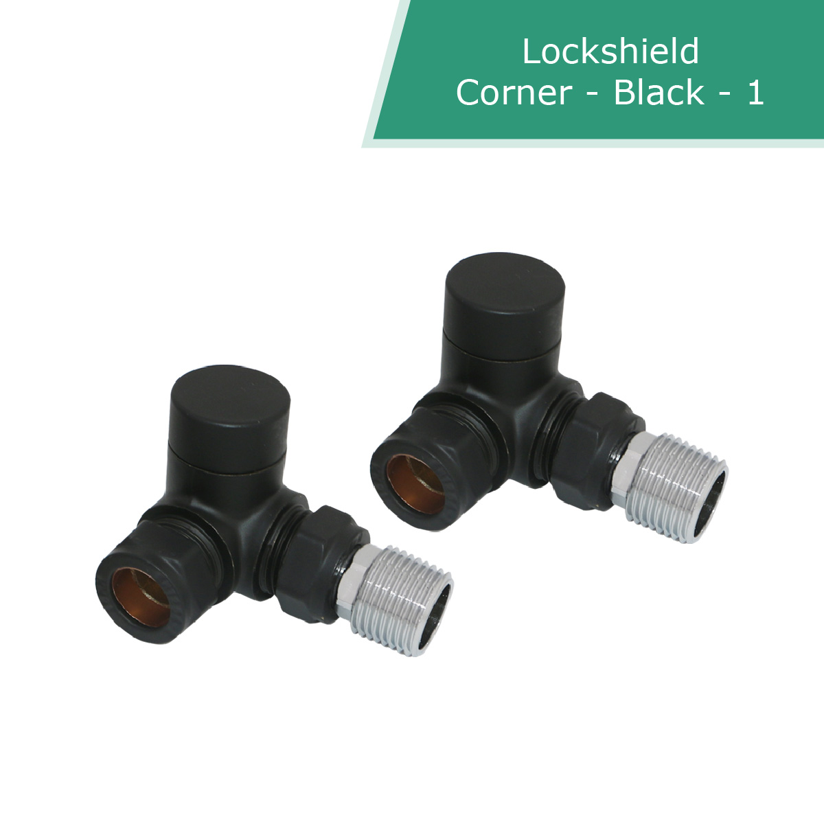 Twin Pack Manual Towel Rail Radiator Valves Pipes 15mm Straight Angled Corner